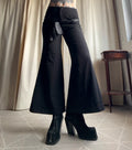 Pantalon jambes larges avec ceinture satinée  – taille S