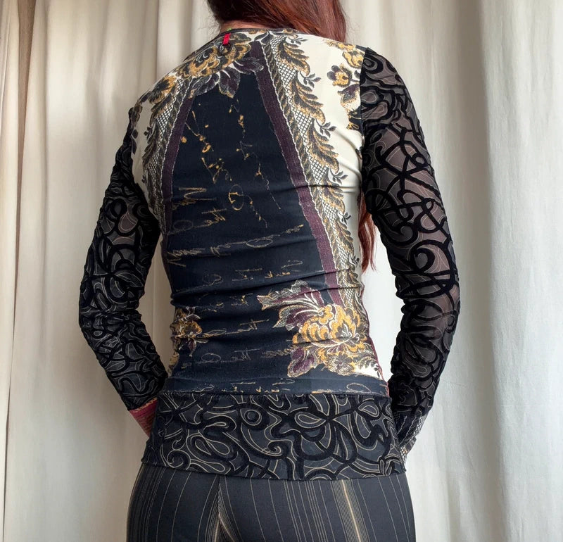 Blouse Save the Queen manches longues vintage années 90 – taille M