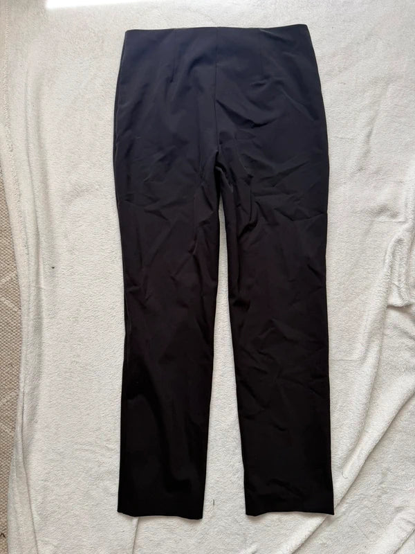 Pantalon noir droit Cop Copine avec zips à la taille – taille L