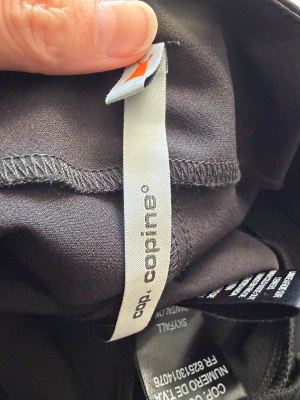 Pantalon noir droit Cop Copine avec zips à la taille – taille L