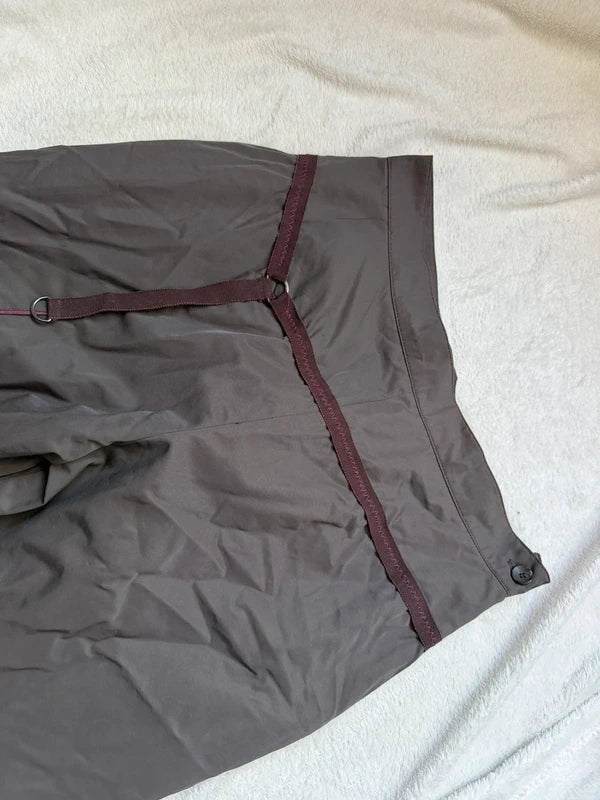 Capri marron avec boucle intgégrée style avant garde y2k – taille S