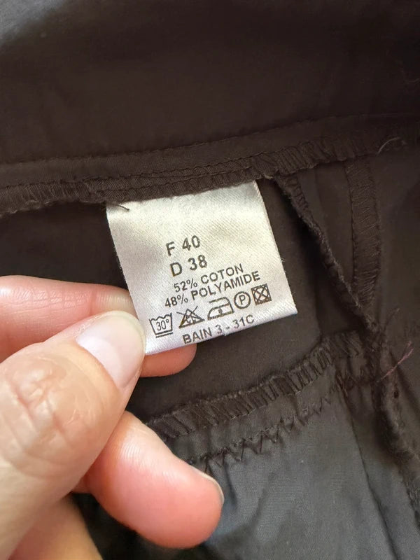Capri marron avec boucle intgégrée style avant garde y2k – taille S