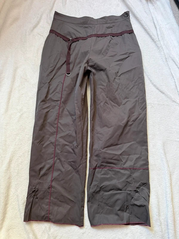 Capri marron avec boucle intgégrée style avant garde y2k – taille S