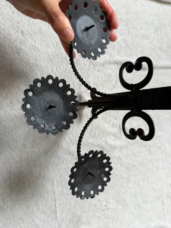 Wrought Iron Sconce Medieval Gothic Castlecore Style