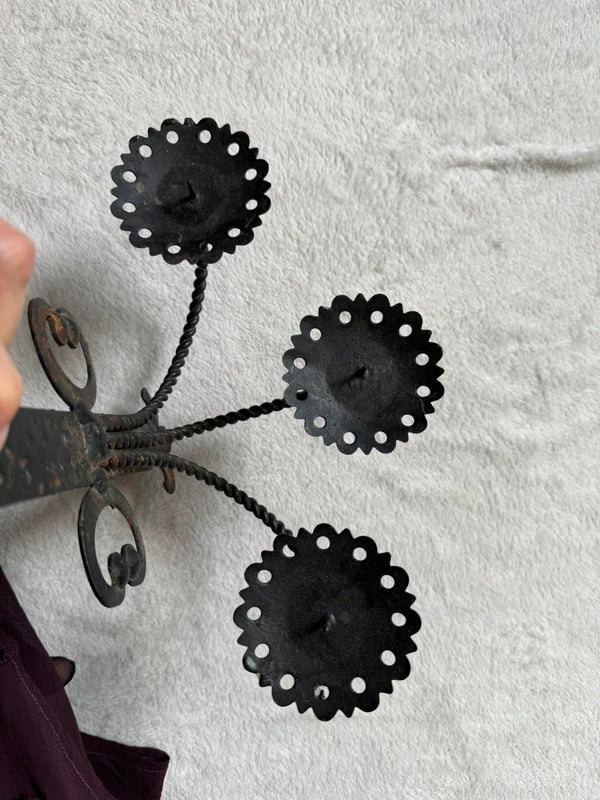 Wrought Iron Sconce Medieval Gothic Castlecore Style