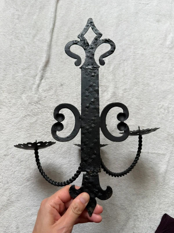 Wrought Iron Sconce Medieval Gothic Castlecore Style