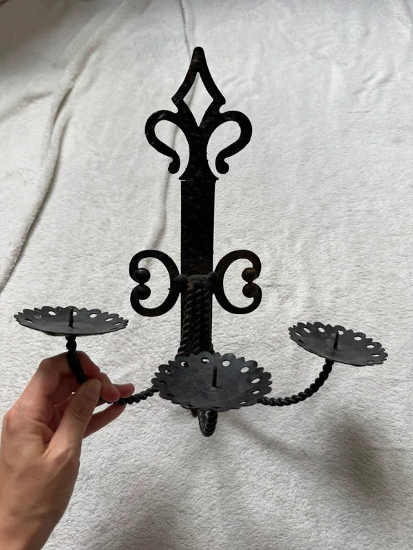 Wrought Iron Sconce Medieval Gothic Castlecore Style