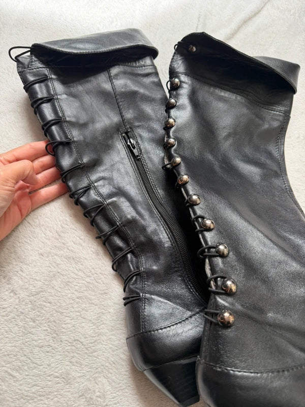 Bottes en cuir style pirate médiéval – taille 38