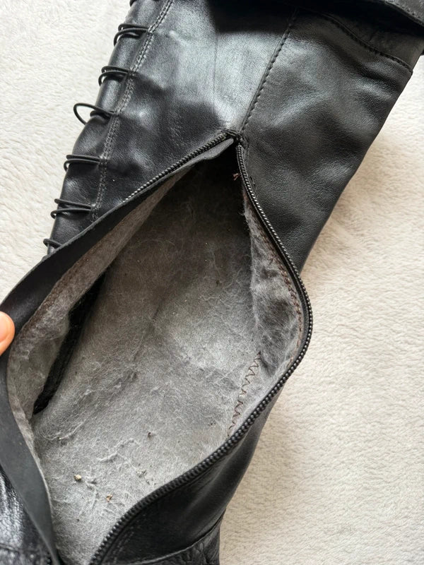 Bottes en cuir style pirate médiéval – taille 38