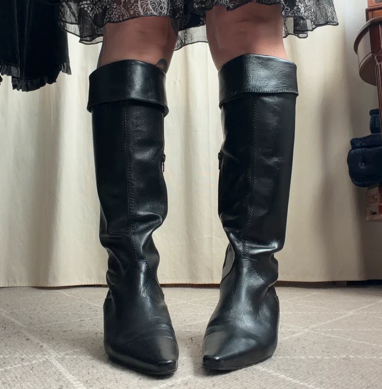 Medieval Pirate Style Leather Boots – Size 38