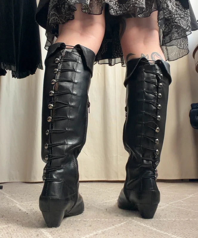 Medieval Pirate Style Leather Boots – Size 38
