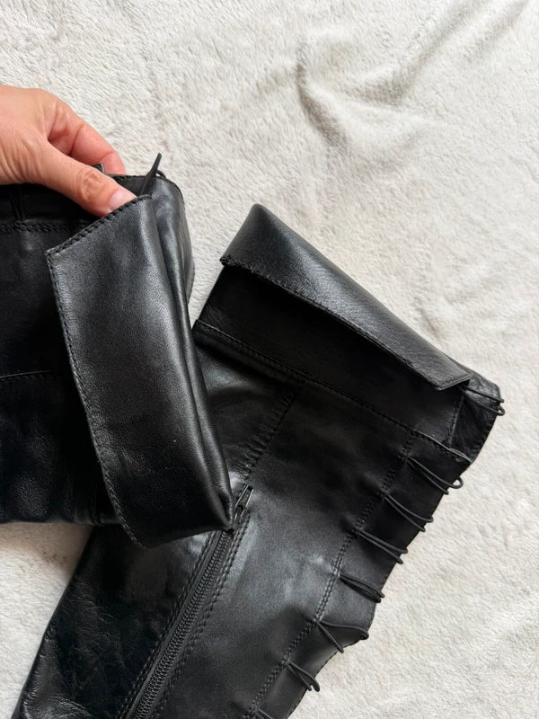 Bottes en cuir style pirate médiéval – taille 38