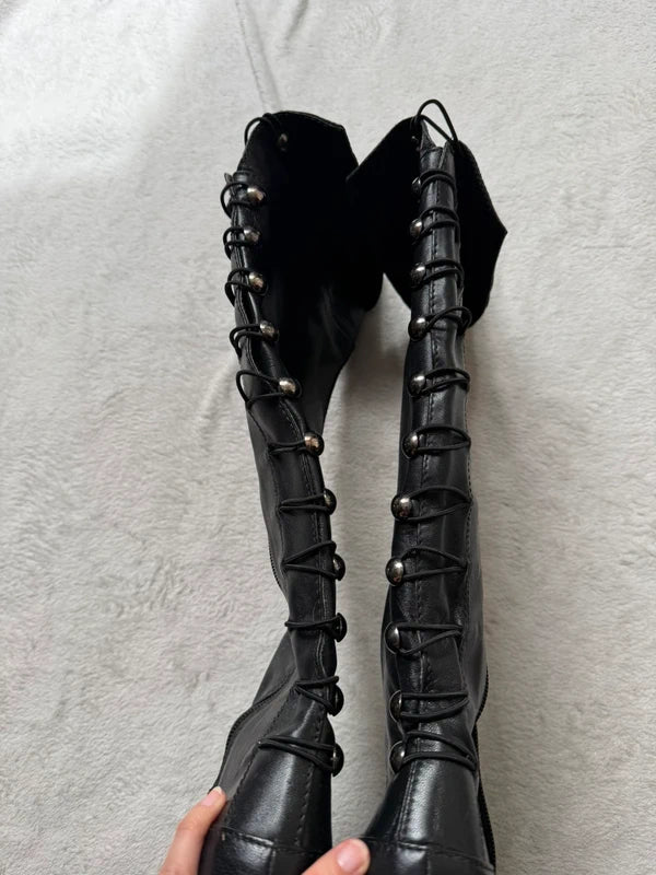Bottes en cuir style pirate médiéval – taille 38