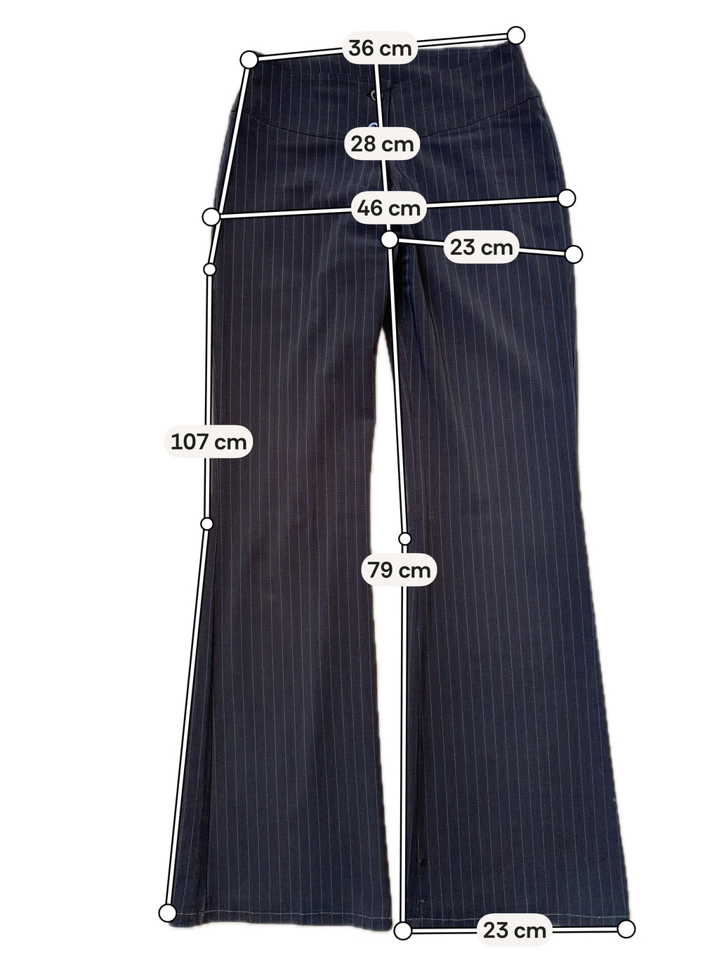 Black pinstripe pant suit, tailored fit, office siren corporate goth style - size XS