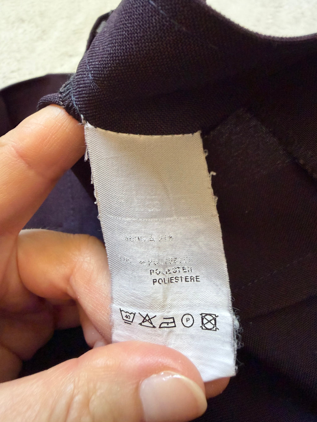 Jupe midi prune taille haute boutonnée devant - Taille M
