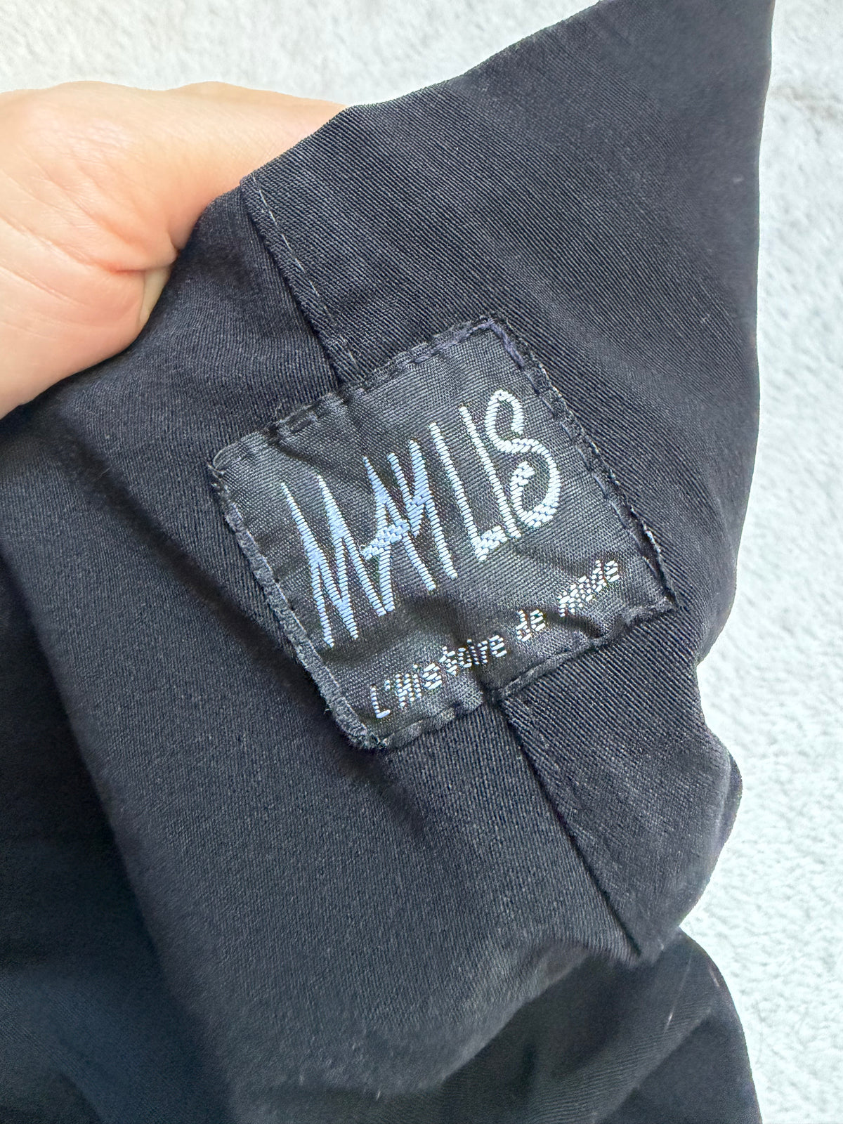 Pantalon noir taille haute boutons apparents style corporate goth - Taille M