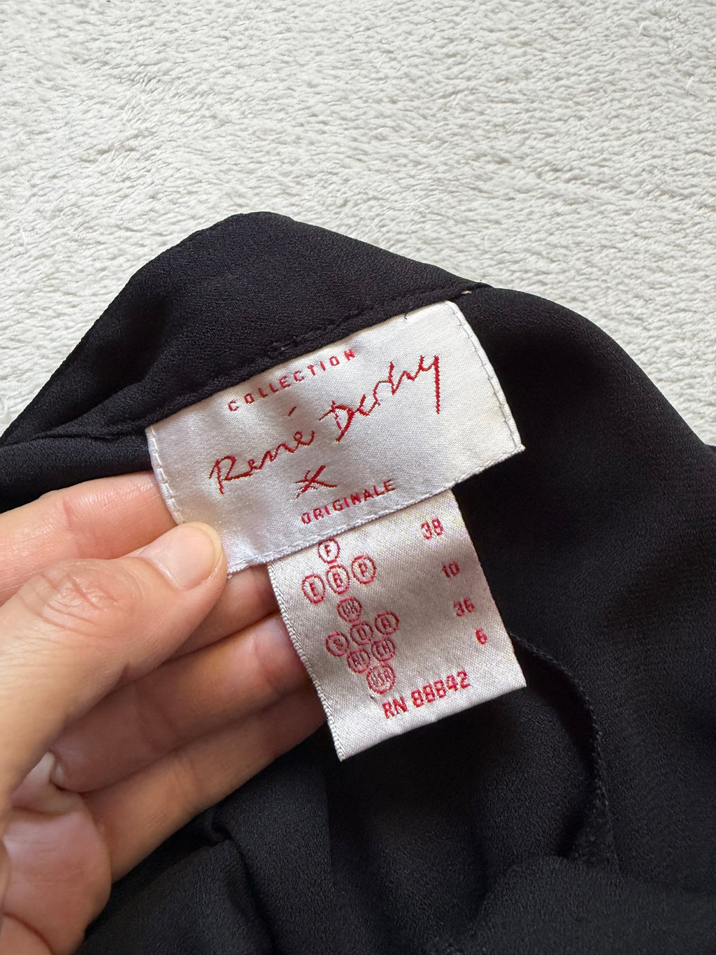 Pantalon René Derhy noir jambes larges avec pans mesh - Taille M