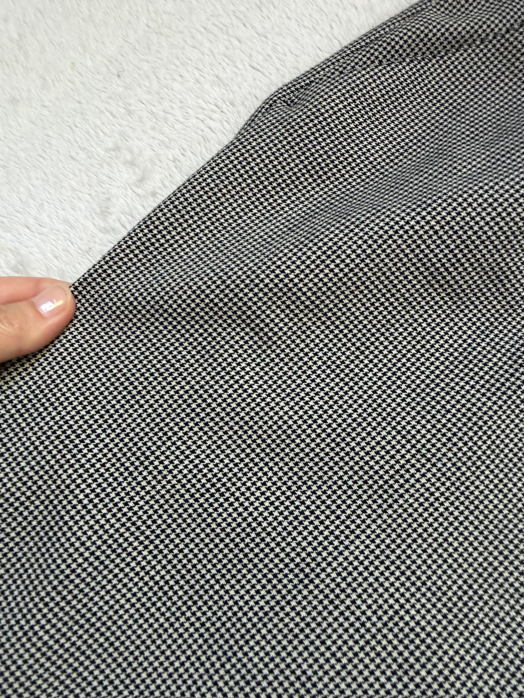 Pantalon Cacharel gris à micro-carreaux taille haute – taille M/L