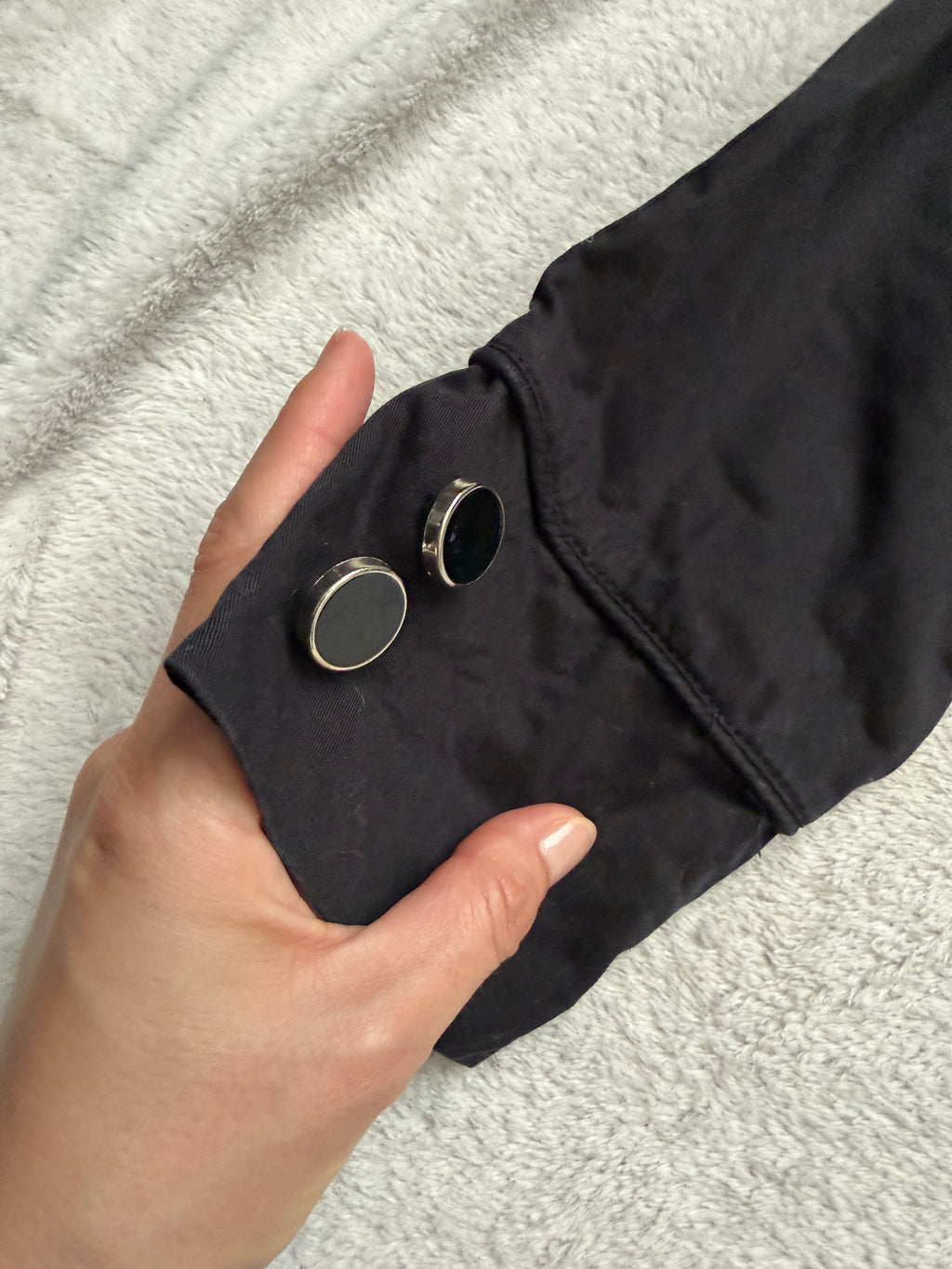 Black fitted officer jacket with military goth style buttons - Size S