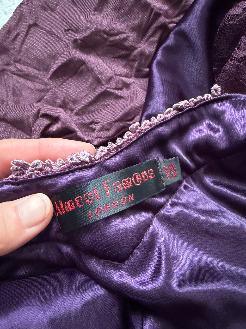 Long velvet dress purple/brown with corset lacing gothic medievalcore vampire style – size M