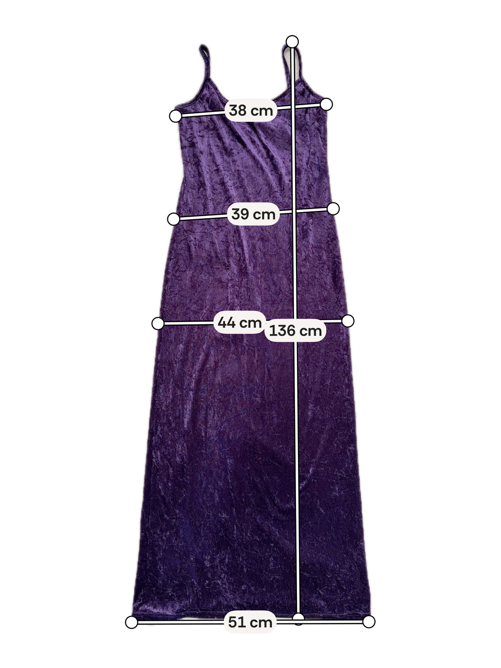 Robe maxi en velours violet coupe ajustée style vampy whimsigoth 90s - Taille S/M
