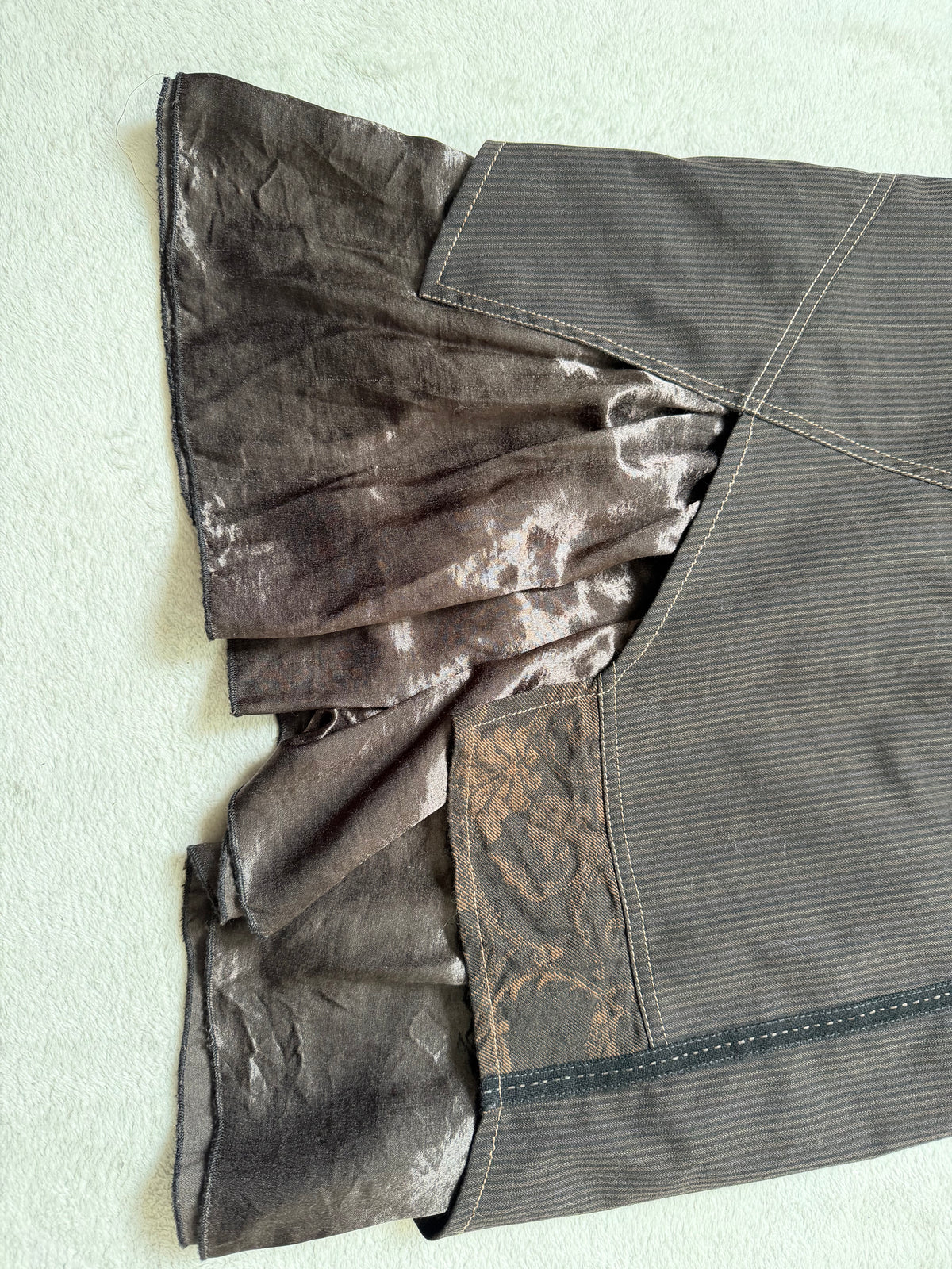 Ensemble blazer cintré et jupe midi chocolat - Taille M
