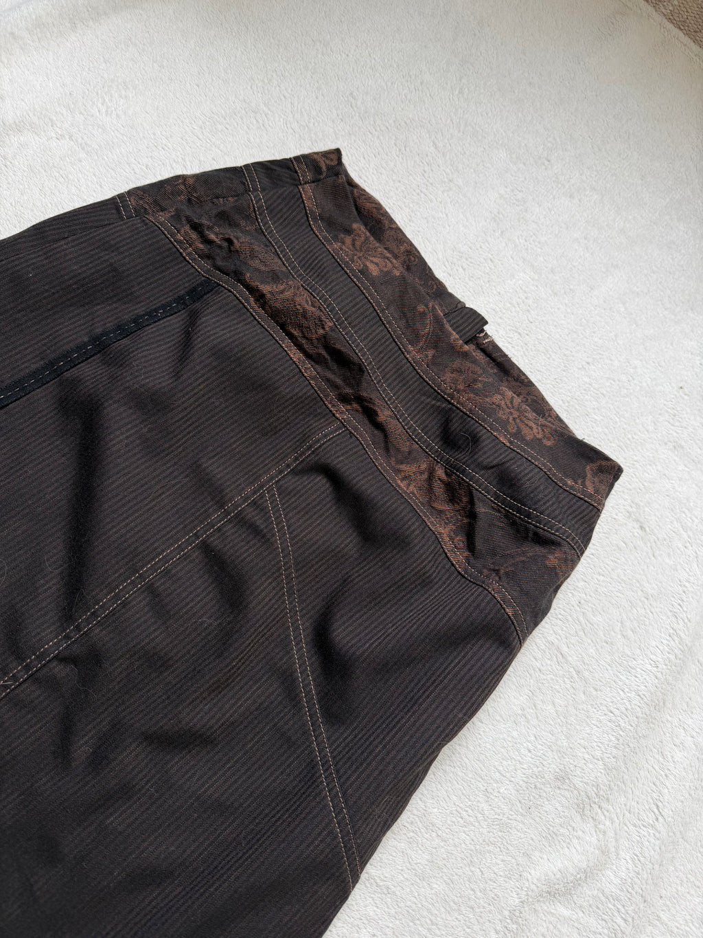 Ensemble blazer cintré et jupe midi chocolat - Taille M