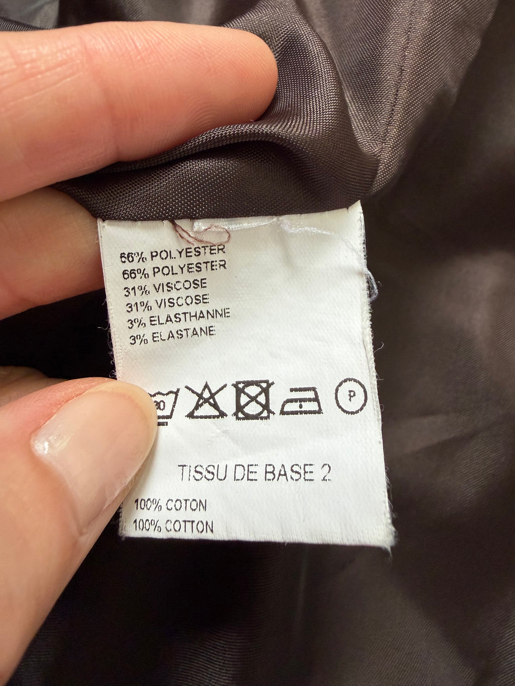 Ensemble blazer cintré et jupe midi chocolat - Taille M