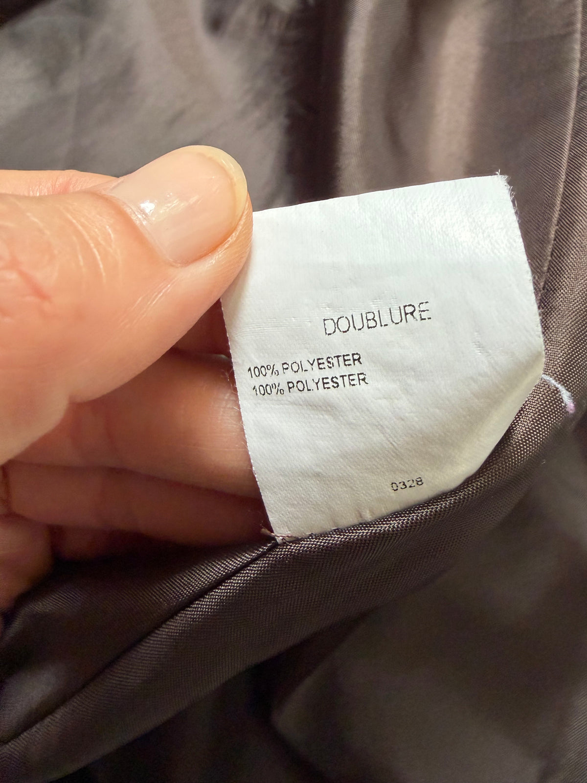 Ensemble blazer cintré et jupe midi chocolat - Taille M
