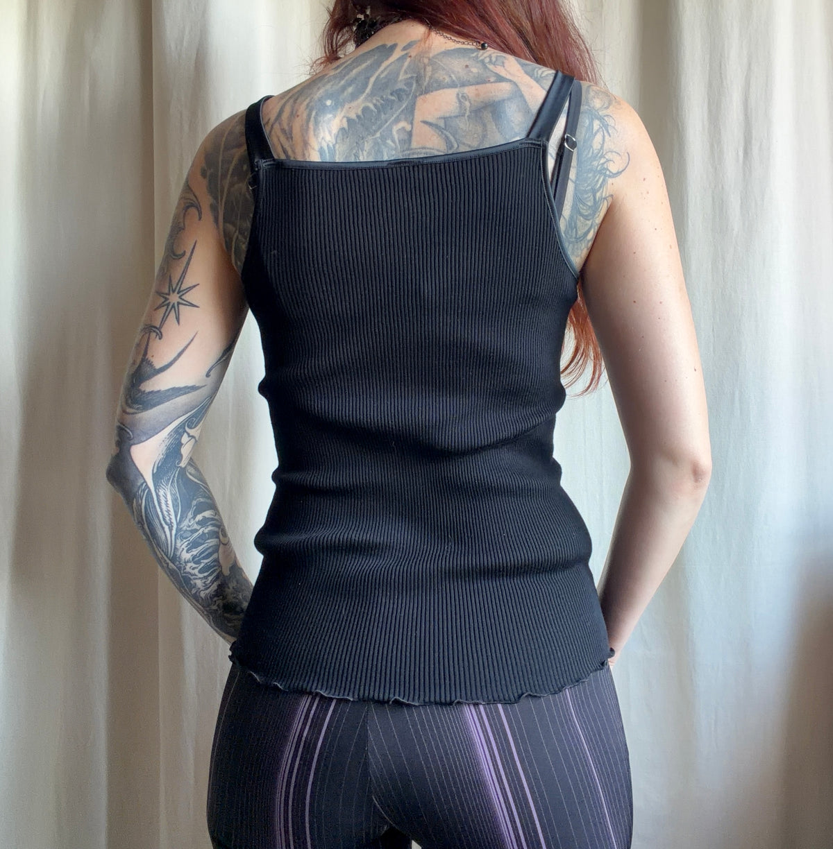 Top corseté laine et soie à dentelle florale style whimsigoth romantic goth – taille M/L