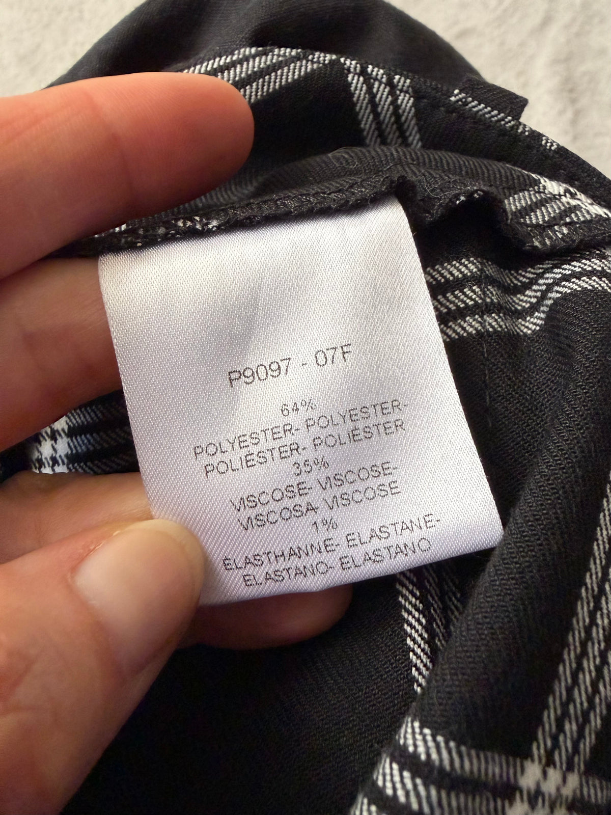 Pantalon taille haute à carreaux style office siren punk - taille S