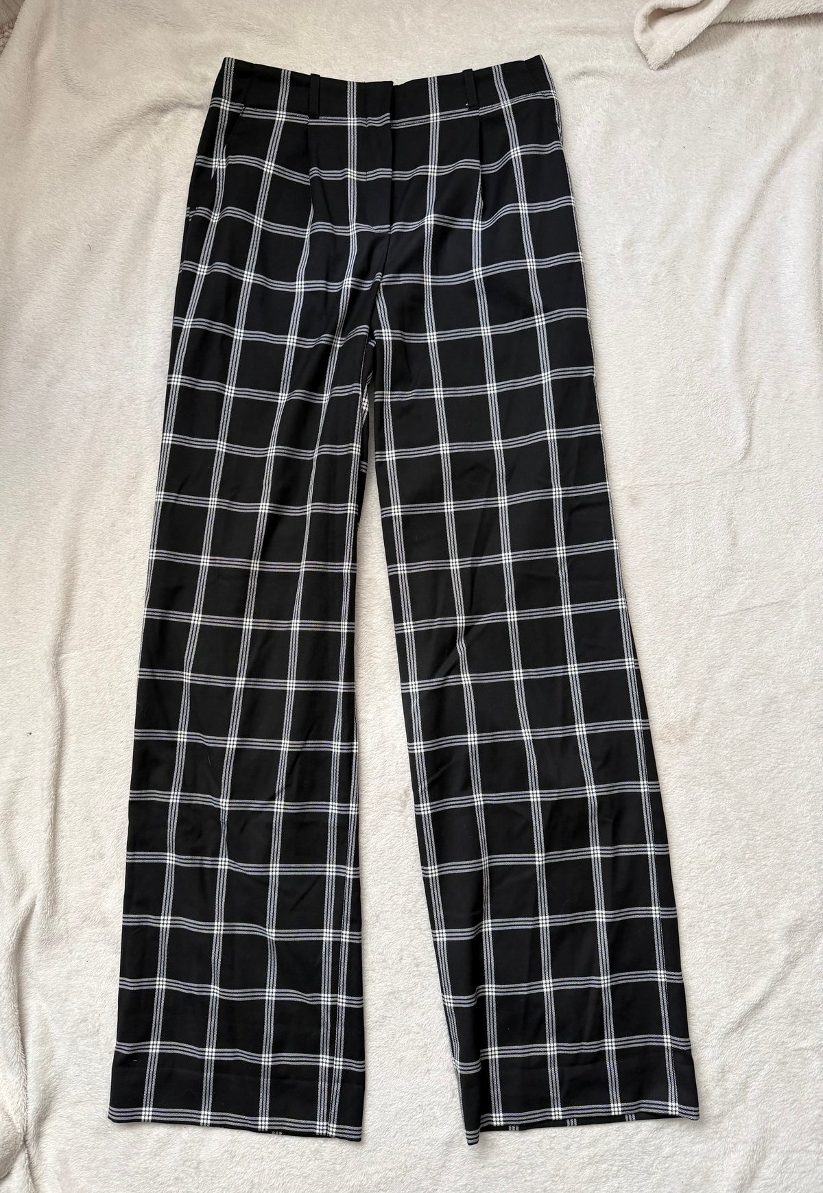 Pantalon taille haute à carreaux style office siren punk - taille S