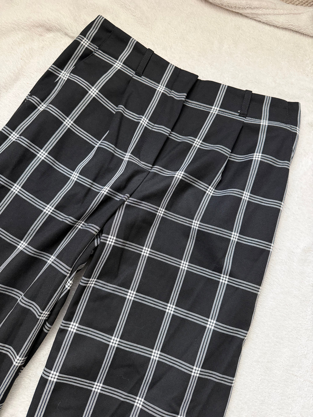Pantalon taille haute à carreaux style office siren punk - taille S