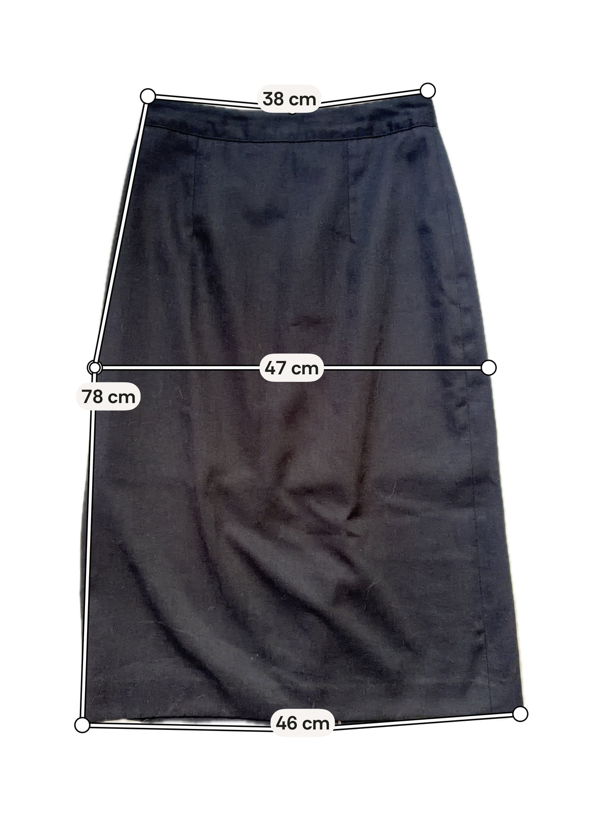 Jupe crayon noire taille haute style corporate goth office siren - taille S