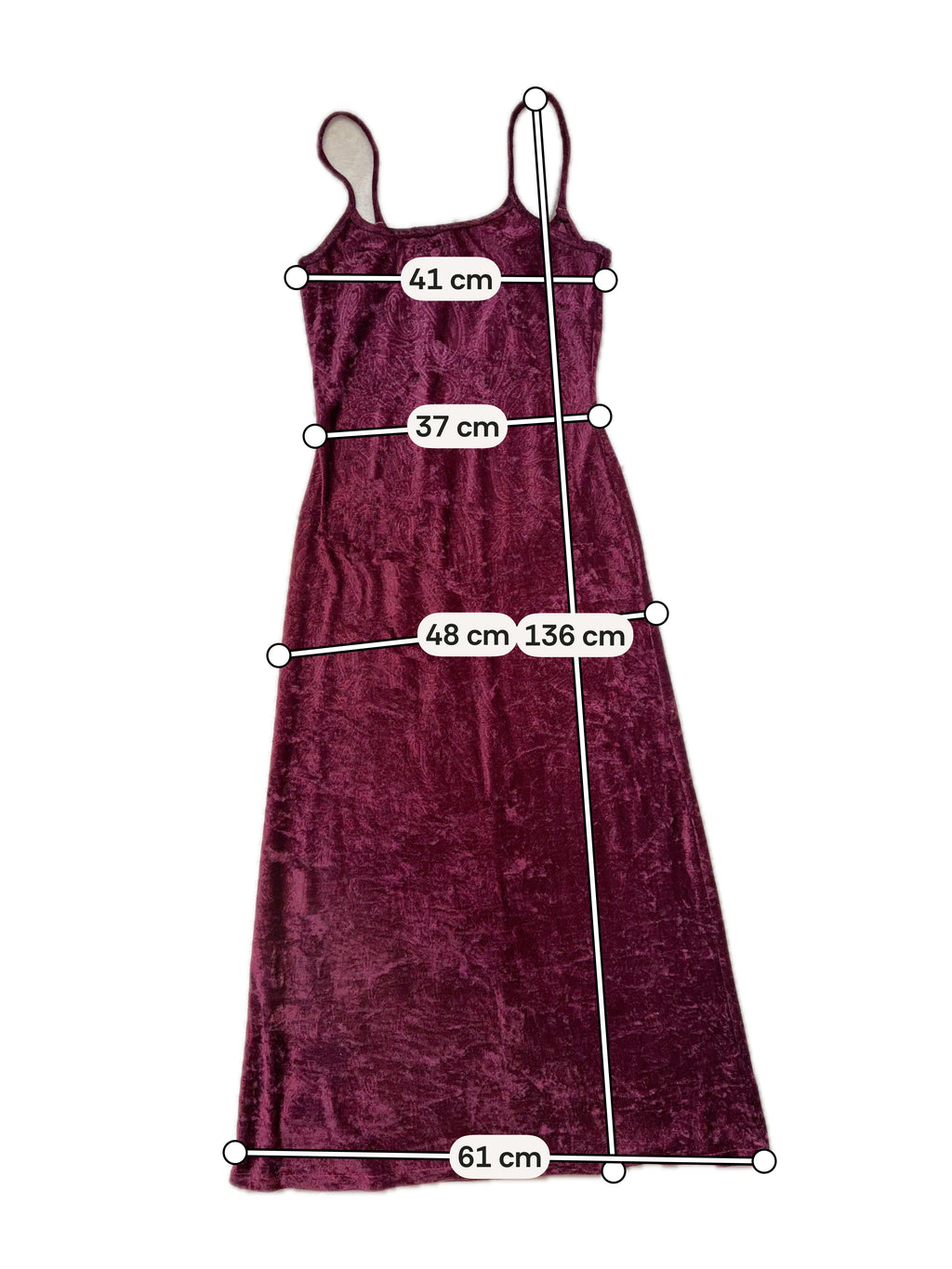 Burgundy velvet long dress with paisley patterns, gothic vampire 90s style - size M/L