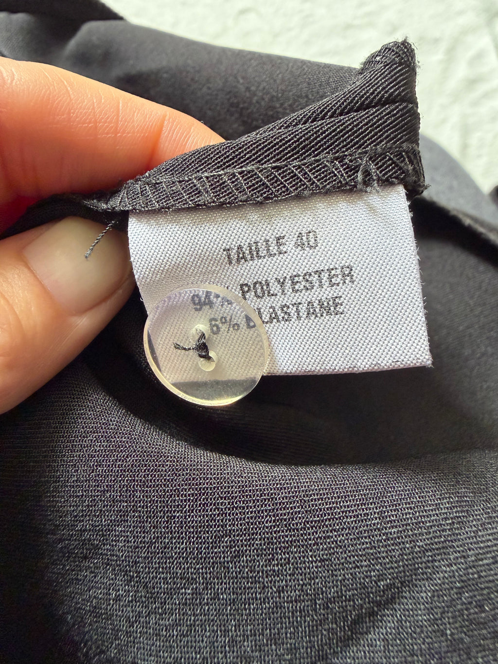 Pantalon flare noir taille basse surpiqûres contrastées style office siren – taille M