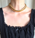Collier ras de cou doré maille serpent épaisse