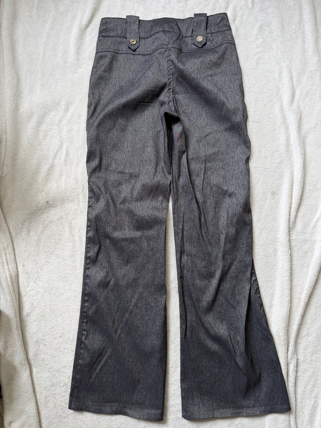 Pantalon gris anthracite taille haute jambes larges – taille S/M