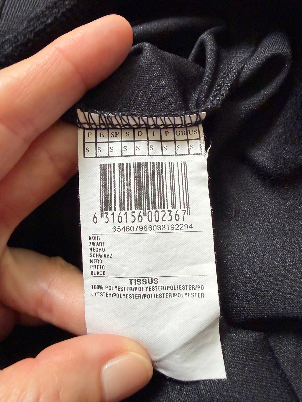 Jupe midi noire à voile transparent et bord ondulé  – taille XS/S