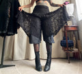 Jupe-culotte noire en dentelle fleurie style romantic goth whimsigoth - taille S