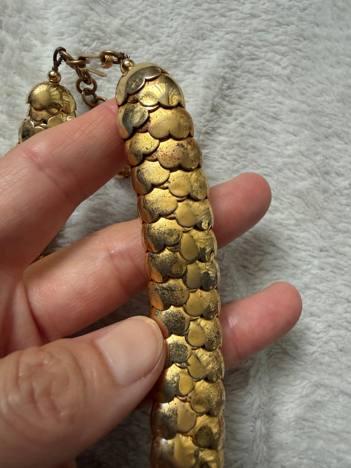 Collier ras de cou doré maille serpent épaisse