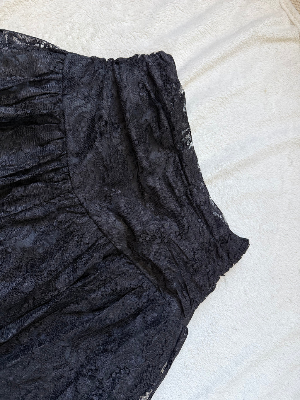 Jupe-culotte noire en dentelle fleurie style romantic goth whimsigoth - taille S