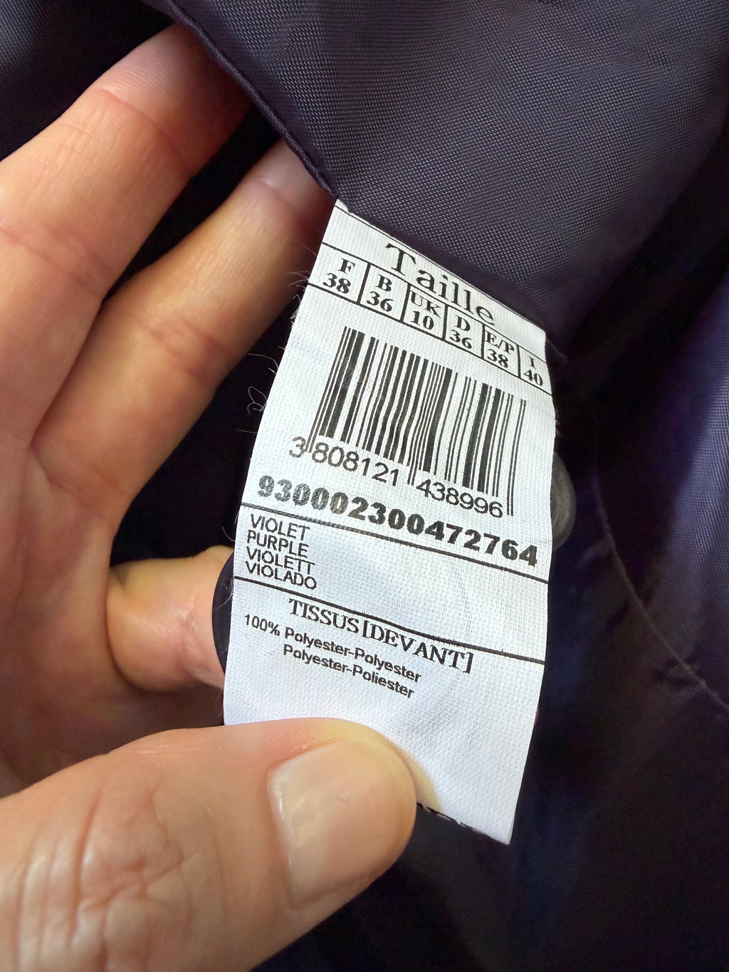 Ensemble blazer cintré et minijupe violet foncé - taille S/M