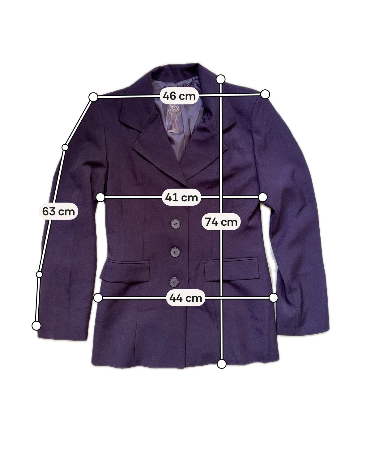 Ensemble blazer cintré et minijupe violet foncé - taille S/M