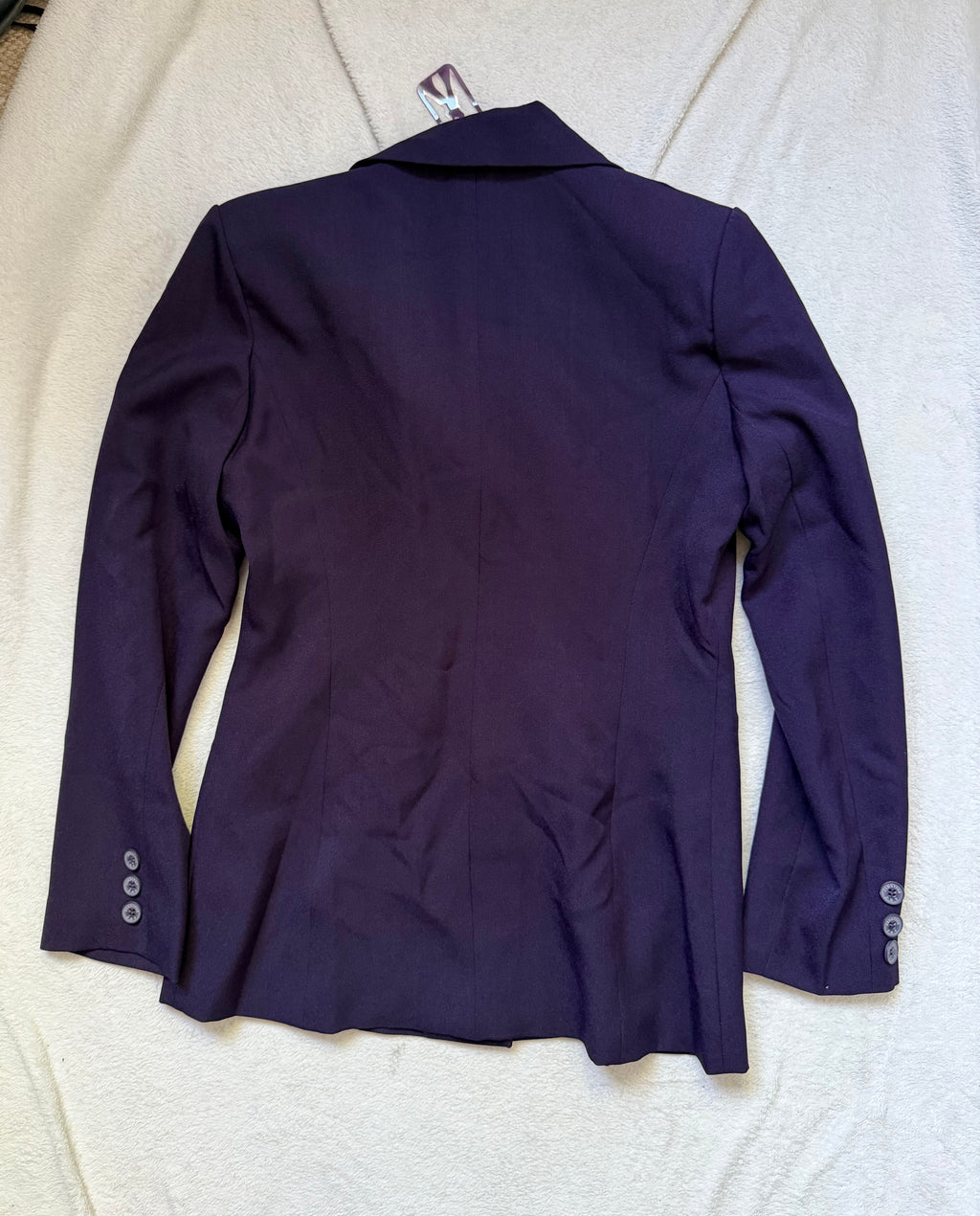 Ensemble blazer cintré et minijupe violet foncé - taille S/M
